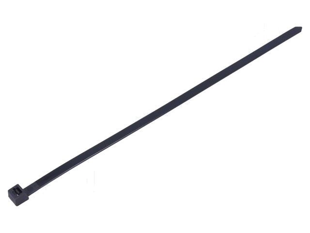 Kabelbinder; L: 300mm; W: 7,6mm; polyamide; 533N; zwart; Ømax: 83mm Kabelbinder; L: 300mm; W: 7,6mm; polyamide; 533N; zwart; Ømax: 83mm